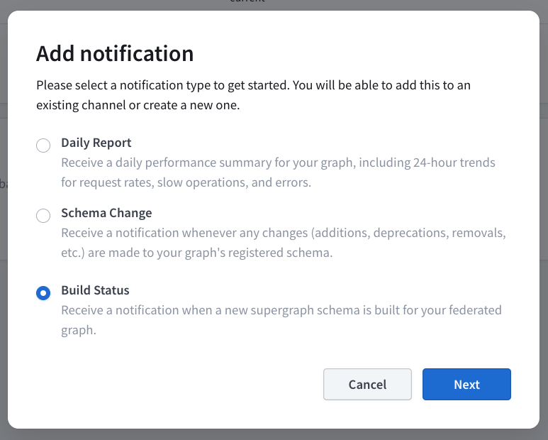 Apollo Studio GraphQL build webhooks notifications