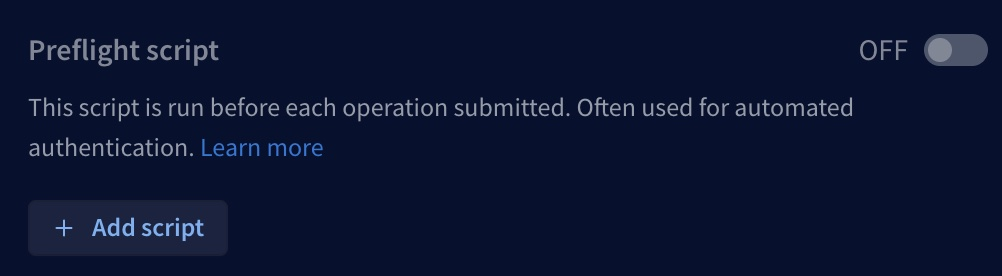 Add a preflight script